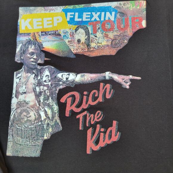 Rich The Kid Long Sleeve Black Tee Shirt In Men's XL - Picture 2 of 3